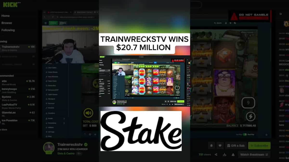 Trainwreckstv's Degen Flip MAX WIN (25920x) on Stake!
