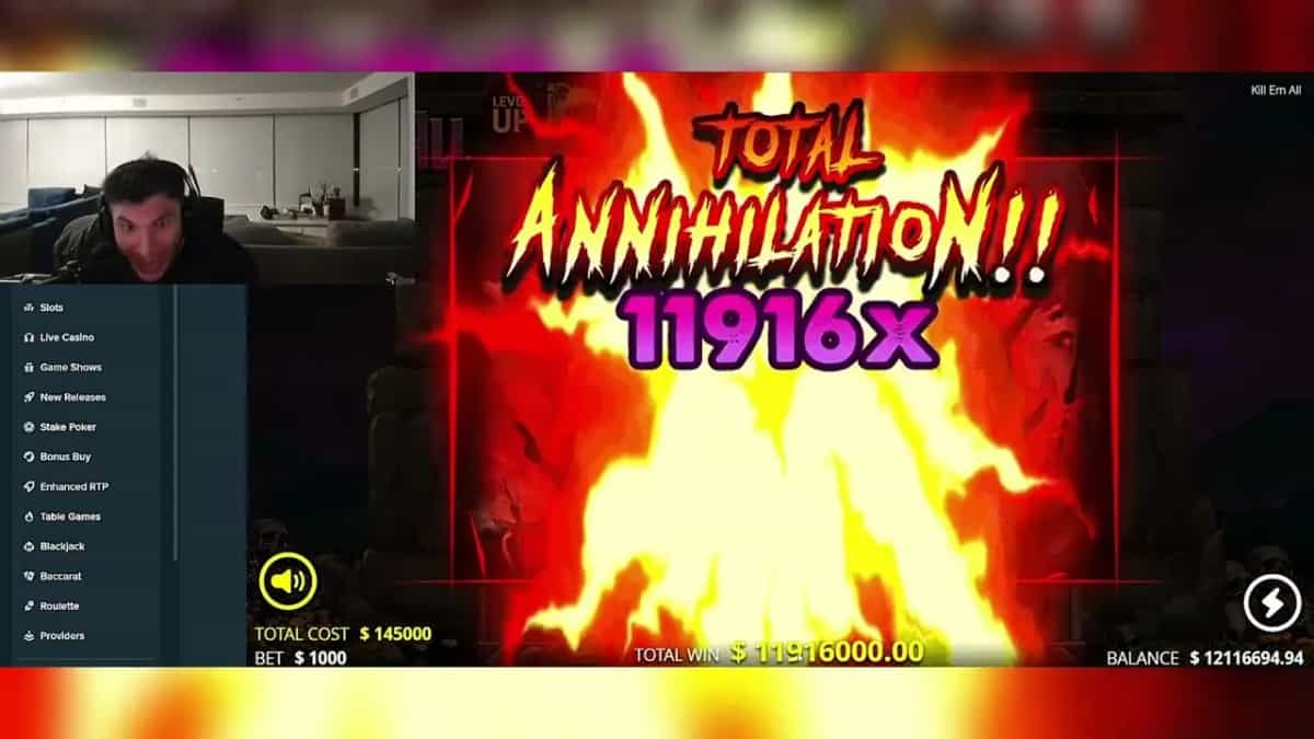 Kill Em All: Helt GALEN 11916x Maxvinst (Hacksaw)!