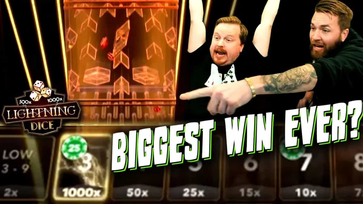 Lightning Dice: 1000x Multiplier Win on Evolution!