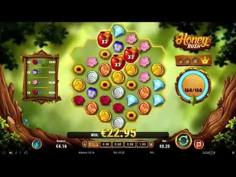 Honey Rush: HUGE Diamond Cluster Win on Play'n GO Slot!
