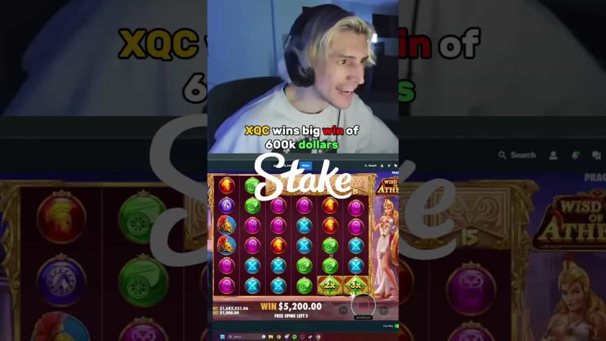 xQc's $600K Wisdom of Athena Win (Pragmatic Play)!