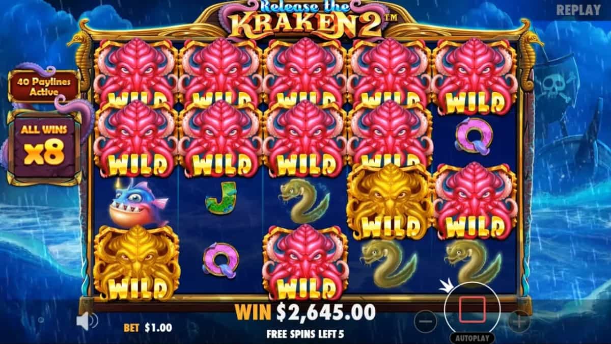 Release the Kraken 2 (Pragmatic) : Bonus de 5000 $ !