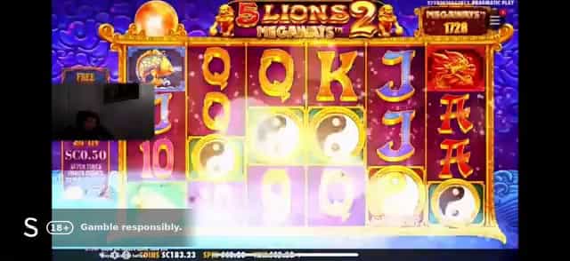 5 Lions Megaways 3200x big win, streamer's choice