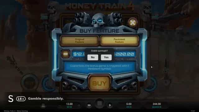 Money Train 4 Persistent Feature: 35100x Win