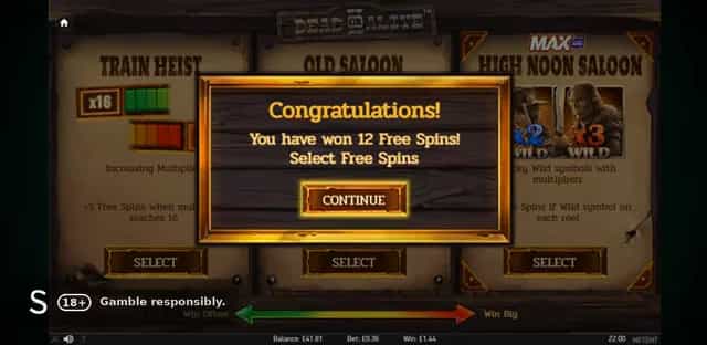 Dead or Alive 2500x Wild Win, Multiple Sticky Wilds