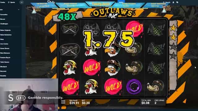 Outlaws Inc 10000x max win 20 Cent Bet To 2000
