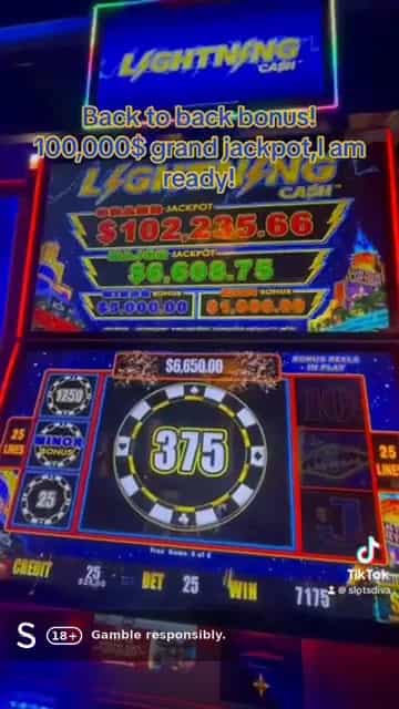 Lightning Cash grand jackpot: back-to-back bonuses