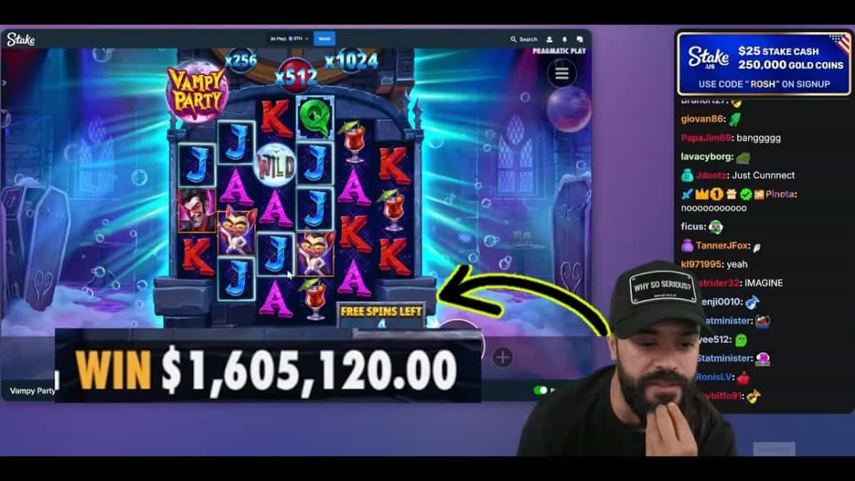 Vampy Party : Gain ÉNORME x2675 sur ce Slot Pragmatic