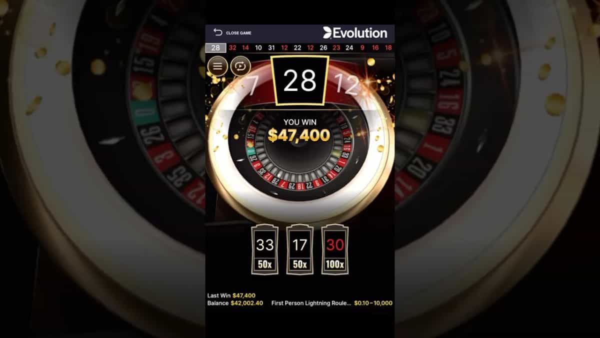 Lightning Roulette: Incredible 100x Win on Number 30!