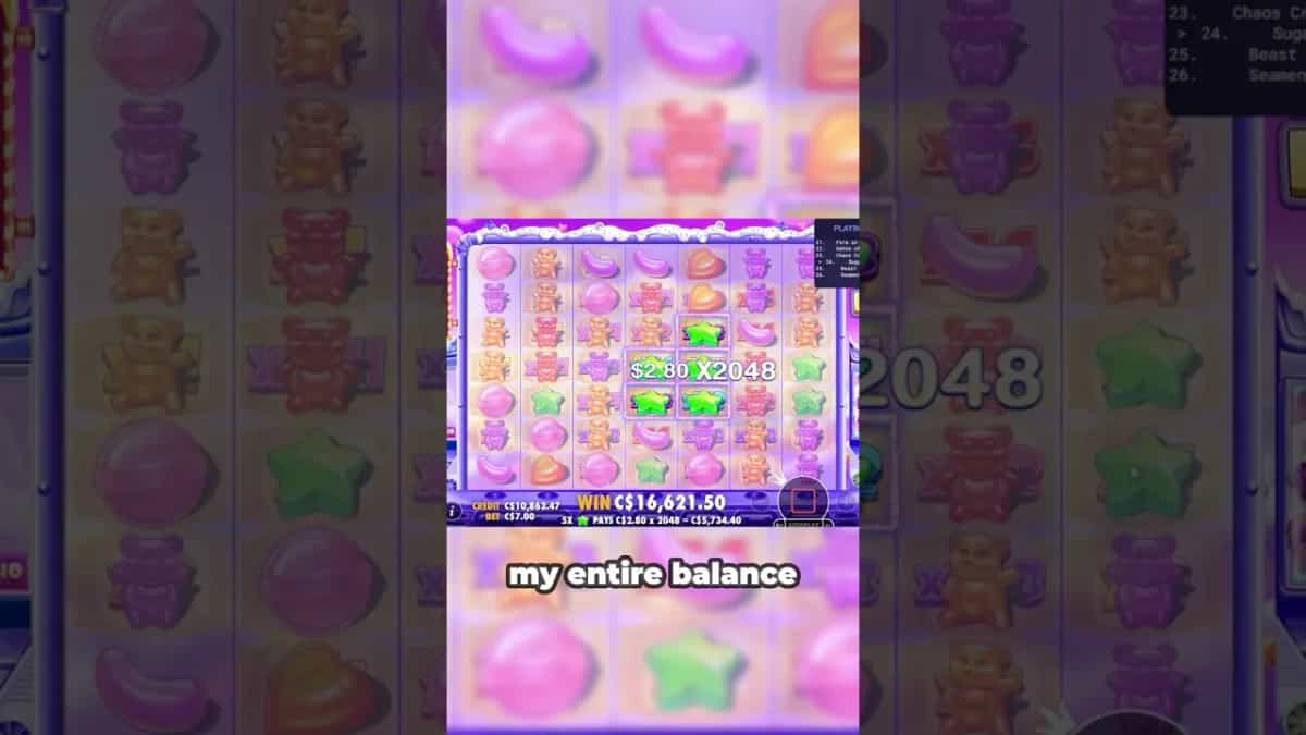 Sugar Rush: HUGE $17,500 Win During Free Spins Bonus!