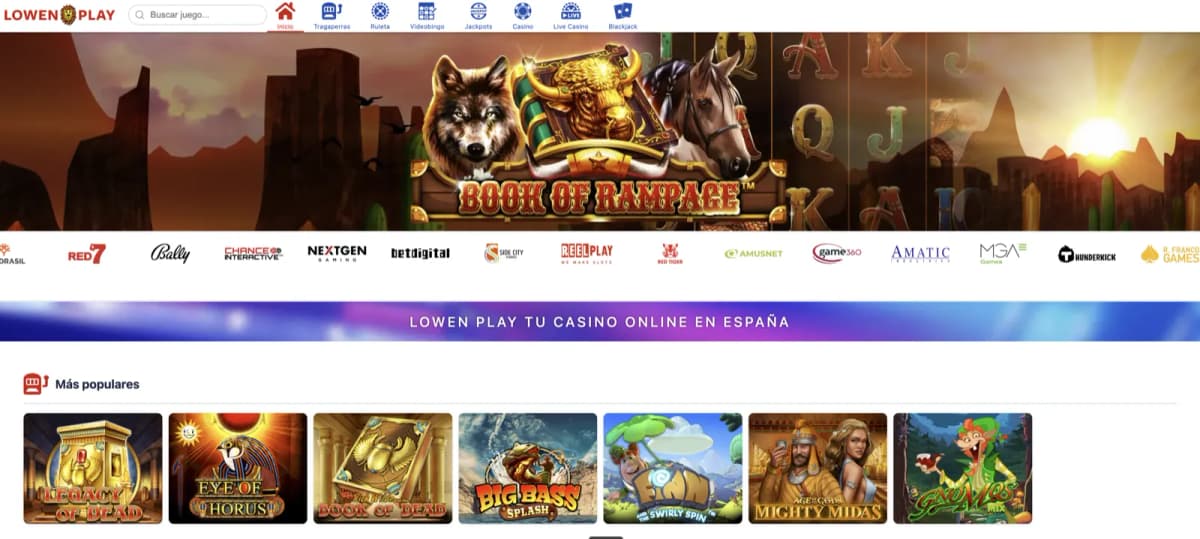 Löwen Play licensed German online slots lobby